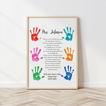Personalised Teacher Thank You Print, 6 of 6
