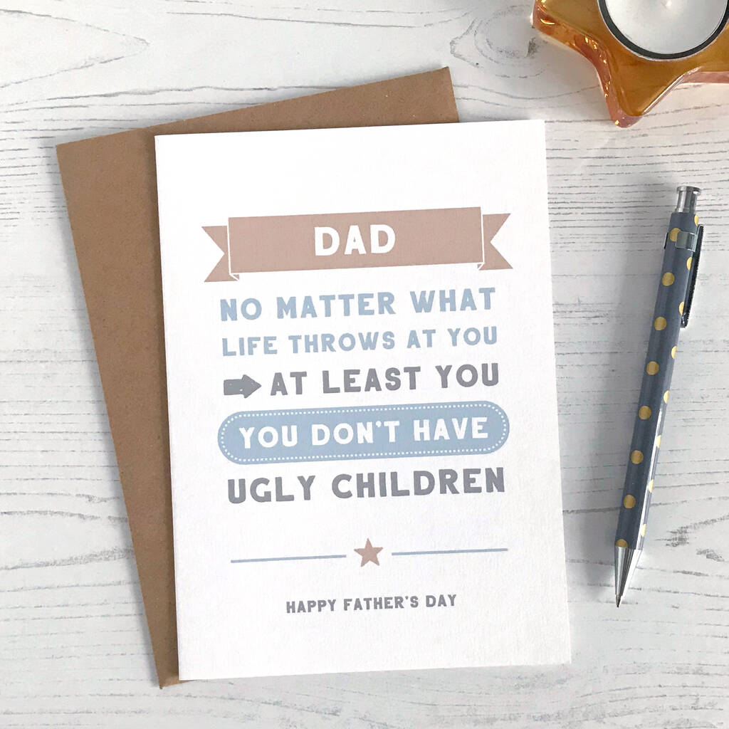 Funny Father's Day Card, Ugly Children, 1 of 2