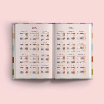 2025 Diary | A5 Hardcover Week To View | Checks, 3 of 8