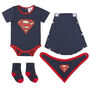 Superman Babygrow Bib Socks And Cape Gift Set, thumbnail 2 of 2