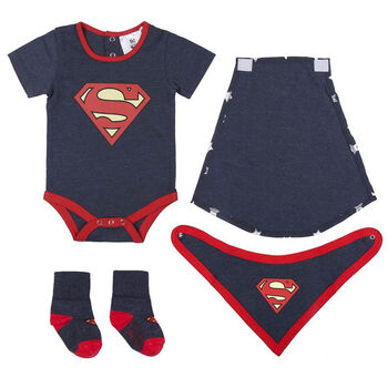 Superman Babygrow Bib Socks And Cape Gift Set, 2 of 2