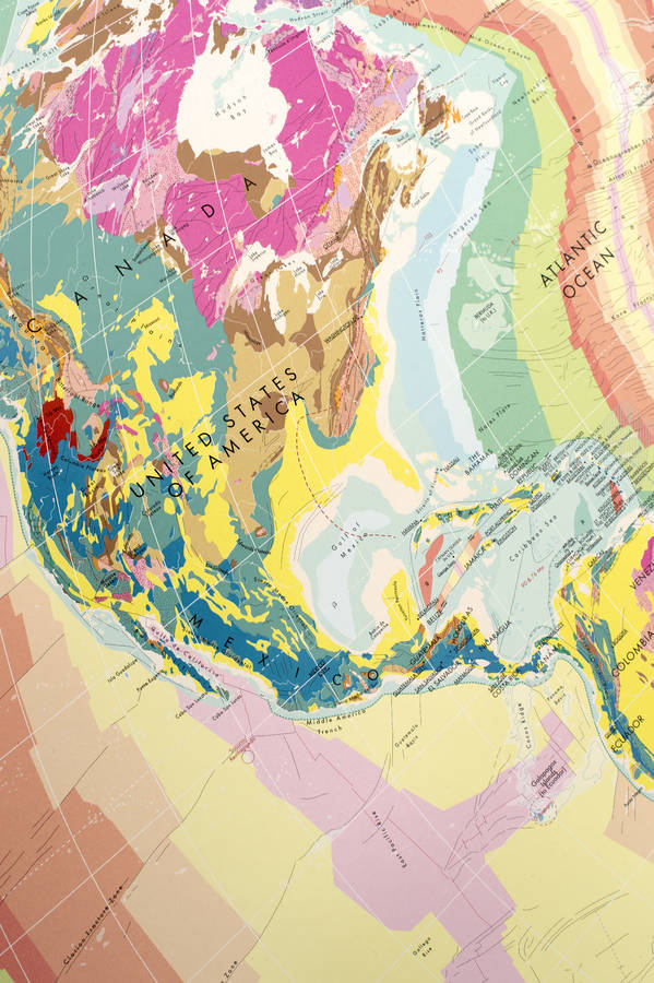 world geology map by the future mapping company | notonthehighstreet.com