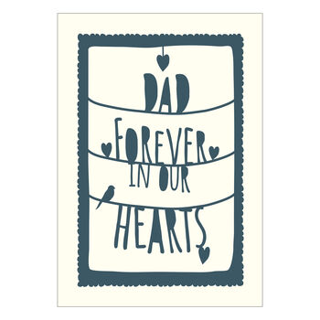 Personalised, Forever In Our Hearts Sympathy Card, 3 of 8