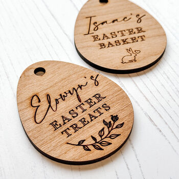 Engraved Wooden Personalised Easter Jar Label, 6 of 11
