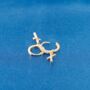 Dangling Gold Cz Cross Earrings, thumbnail 5 of 8