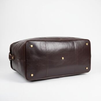Genuine Leather Holdall, Flight Bag, Gym Bag, 3 of 6