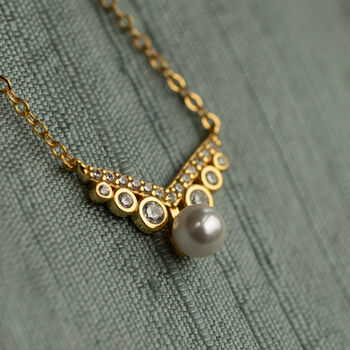 Antique Romantic Pearl Necklace, 5 of 10