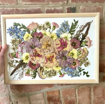 Personalised Framed Wedding Bouquet Preservation A Timeless Bloom Design, 2 of 3