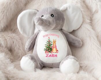Personalised Pink Merry Christmas Teddy, 11 of 12