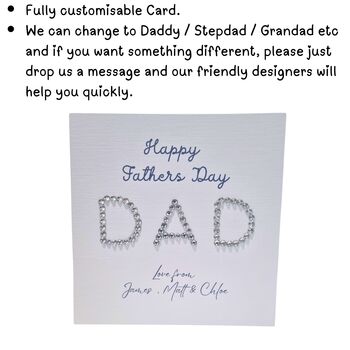 Handmade Personalised Fathers Day Card From Name, 3 of 6