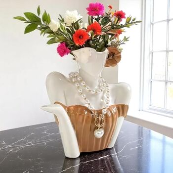 Luxury Ceramic Lady Vase And Removable Necklace Set, 12 of 12