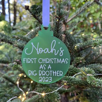 First Christmas As Big Brother / Big Sister Decoration, 2 of 6