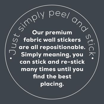 Colourful Fabric Mini Heart Wall Stickers, 6 of 6