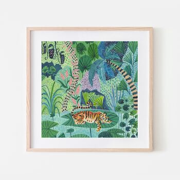 Jungle Tiger Art Print, 2 of 6
