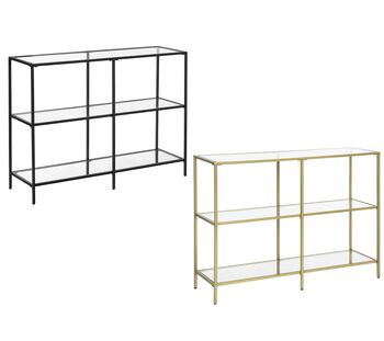 Console Table With Three Shelves And Glass Tier, 8 of 8