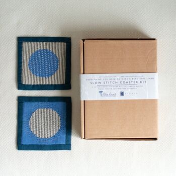 Slow Stitched Coasters Kit In Linen, 4 of 5