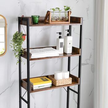 Toilet Shelf With Three Open Space Shelves, 2 of 7
