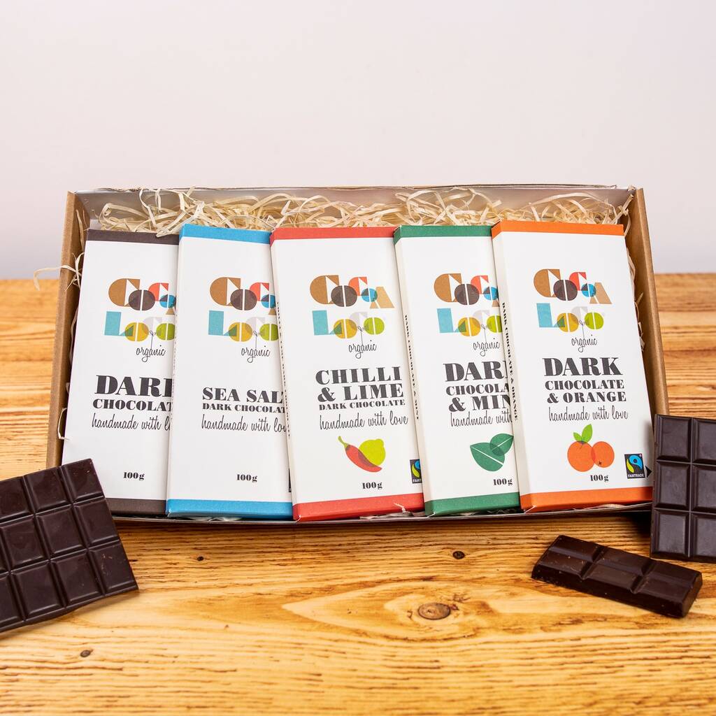 Vegan Dark Chocolate Bar Gift Box, 1 of 3