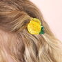 Mini Yellow Lemon Hair Clip, thumbnail 4 of 4