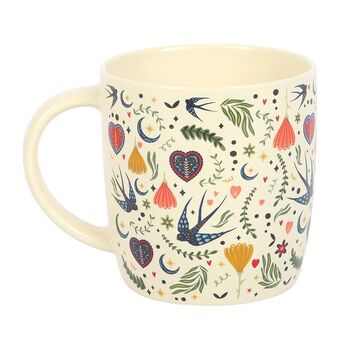 Cream Midnight Bloom Print Mug, 2 of 2