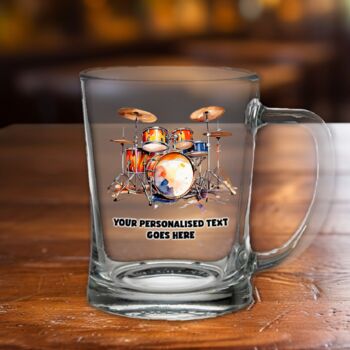 Personalised Drum Set On A Tankard Gift, 2 of 2