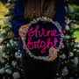 Personalised Fairy Light Wreath Two Lines, thumbnail 5 of 8