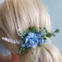 Dusky Blue Wedding Flower Hair Comb, thumbnail 5 of 5