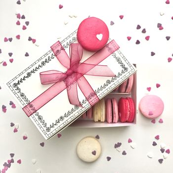 Vegan Love Heart Macarons In A Gift Box, 4 of 5