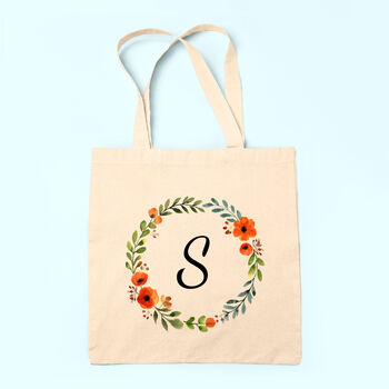 Personalised Autumn Wreath Tote Bag, 2 of 6