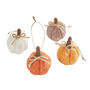 Set Of Four Autumn Wool Hanging Pumpkins Decorations, thumbnail 2 of 2