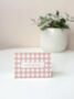 Sending Hugs Pink Gingham Mini Greetings Card, thumbnail 1 of 3