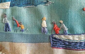 Ferry Crossing Hanging Embroidery Pattern, 3 of 10