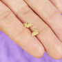 Gold Plated Bunny Earring Studs, thumbnail 2 of 5