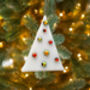 White Red And Gold Fused Glass Tree Ornament, thumbnail 7 of 7