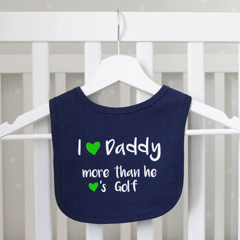 Daddy Loves Golf Baby Bib, 2 of 3