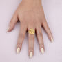 Large Golden Carve Ring, thumbnail 2 of 9
