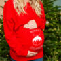 'Mummy's Little Pudding' Mum To Be Christmas Jumper, thumbnail 5 of 12