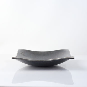 11th Anniversary Hand Forged Square Steel Dish With Smooth Finish, 7 of 9