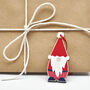 Wooden Scandinavian Christmas Gnome Decoration, thumbnail 2 of 3