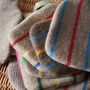 Recycled Wool Hot Water Bottle Blanket Stitched Detail, thumbnail 2 of 11