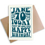 Personalised, Frameable 70th Birthday Card, thumbnail 1 of 2