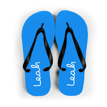 Personalised Blue Summer Style Flip Flops, 3 of 6