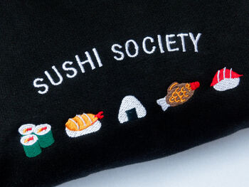 Sushi Society Embroidered Sweatshirt, 6 of 7