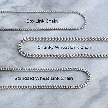 Personalised Men's Stainless Steel Chain And Initial Necklace, 2 of 6