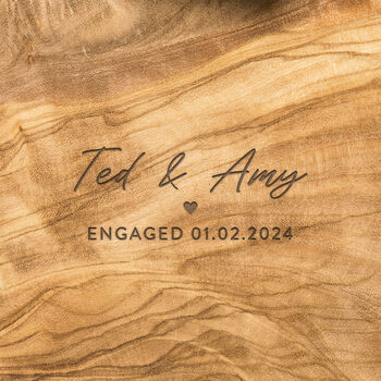 Personalised Engagement Olive Wood Serving Board, 3 of 6