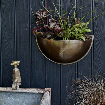 Sola Brass Wall Planter, 5 of 8