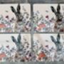 Set Of Four Rectangular Rabbit Placemats, thumbnail 2 of 3