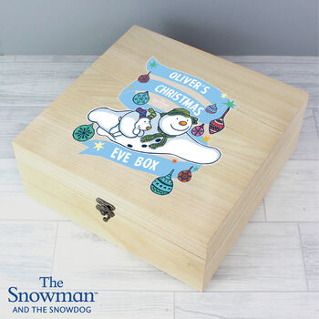 Personalised The Snowman Wooden Christmas Eve Box, 3 of 3