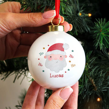 Personalised Santa Bauble Christmas Gift For Kids, 5 of 5