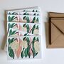 Linocut Snowdrop Notecards Set Of Eight, thumbnail 5 of 11